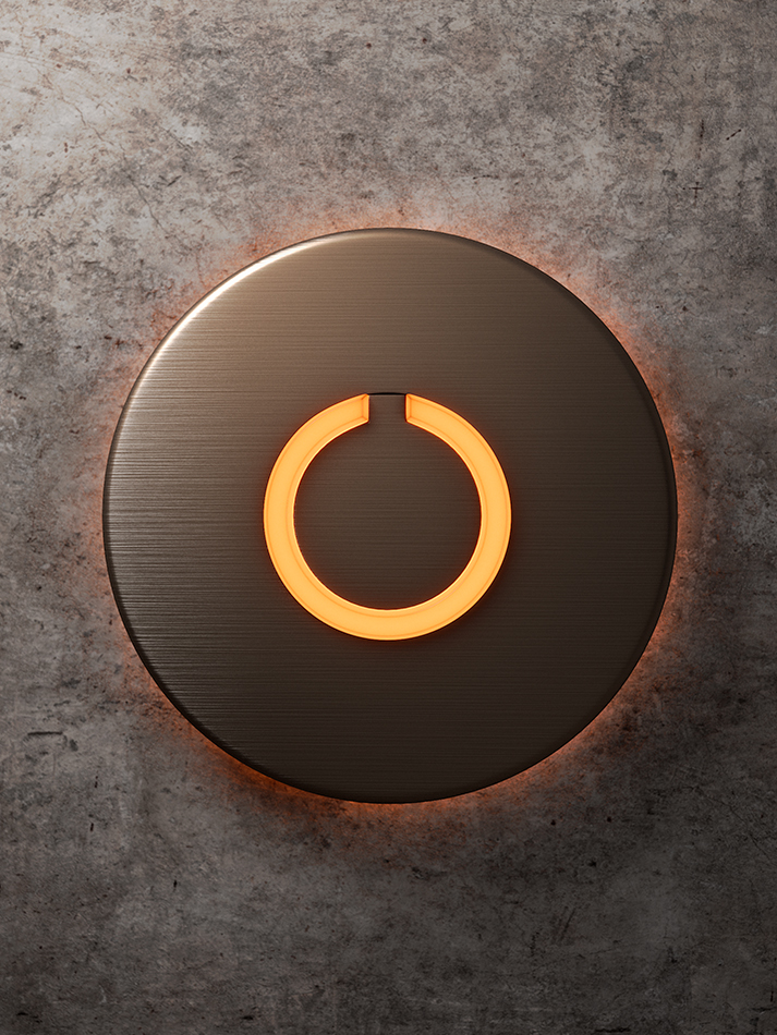 Modern Round Touch Doorbell Button : Luxello